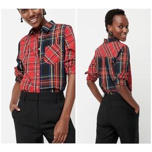 J. Crew Mixed Tartan Holiday Shirt